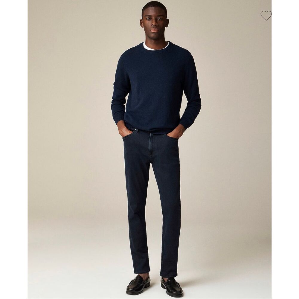 J. Crew 1040 Athletic Tapered-fit stretch jean in deep lake wash NWT 35/32